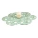 Flower Shape Deviled Egg Serving Plate with Salt & Pepper