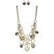 Golden Heart's Desire Necklace & Earrings Jewelry Set