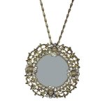 Gold Crystal Magnifying Glass Necklace