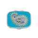Teal Tear Drop Small Metal Pillbox by Spring Street Design
