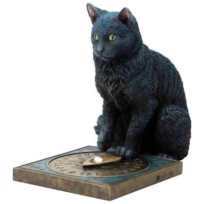 His Master’s Voice Black Cat Figurine by Lisa Parker