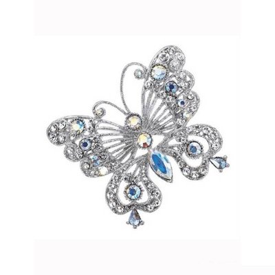 Butterfly Large Crystal Brooch or Lapel Pin