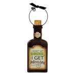 Funny Wine Bottle Shape Wall Sign