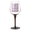 Funny Title Black Stem Wine Glass