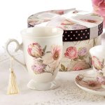 Antique Vintage Rose Footed Tea Cup