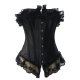 All About Sexy Long Black Lace Ruffle Corset