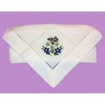 Edelweiss Handmade Hand Embroidered Linen Napkin