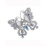 Butterfly Large Crystal Brooch or Lapel Pin