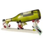 Snowman Trio Christmas Wine Holder Figurine