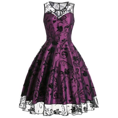 Lace Illusion Evening Wear Dress