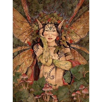 Garden Fairy Fantasy Art by Linda Ravenscroft