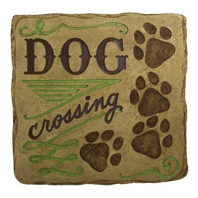 Dog Crossing Garden Sign or Stepping Stone