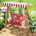 Swing Figurine Covered Fairy Garden Furniture