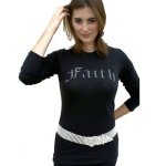 Faith Rhinestone Shirt by Sabrina Barnett
