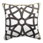 Gilded Silver with Filigree Designs Decorative Throw Pillow