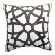 Gilded Silver with Filigree Designs Decorative Throw Pillow