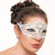Bridal Mystique Masquerade Mask White Laser Cut Metal
