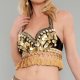 Black Dangle Darling Belly Dance Costume Tribal Top