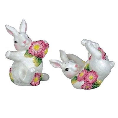 Bunny Figurines Salt & Pepper Set from Andrea by Sadek