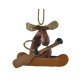 Moose Figurine in Canoe Christmas Ornament