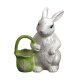 Bunny Figurine & Basket Serving Bowl or Candy Dish