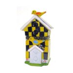 Checker Style Mansion for Birds Trinket Box Birdhouse