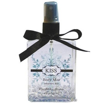 Body Mist with Crystals 4 oz Glass Spray Bottle Kiss Fragrance