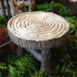 Table Figurine Cut Wood Fairy Garden Furniture