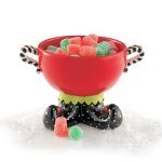 Elf Christmas Footed Serving Bowl with Handles