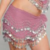 Silver Coin Hip Scarf Belly Dance Costume