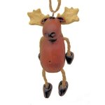 Moose Figurine Christmas Ornament by Bert Anderson