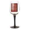 Funny Title Black Stem Wine Glass