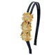 Gold & Crystal Flowers Headband by Spring Street Design