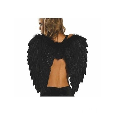 Black Feather Wings 19 Inches Tall