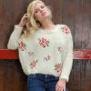 Vintage Vixen Sweater with Rose Designs