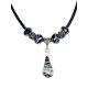 Black Sorceress Tear Drop Beaded Necklace