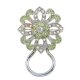 Crystal Snowflake Eye Glass Holder Brooch or Lapel Pin