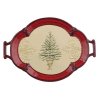 Tree Shape Oval Christmas Serving Platter with Handles