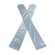 Light Blue Satin Long Glamorous Formal Gloves