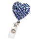 Blue Hearts on Fire Badge Holder or Lanyard