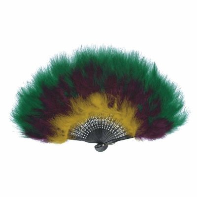 Shy Seductress Multi Color Marabou Feather Fan