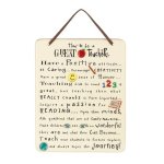 Be Happy Ceramic Plaque Wall Art Teacher Gift