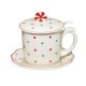 Polka Dots & Peppermint Tea Cup Set from Andrea by Sadek