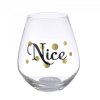 Naughty or Nice Christmas Stemless Wine Glass