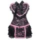 French Maid Style Corset Set Top & Skirt