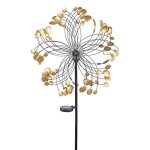 Spinning Solar Star Pinwheel Lighted Garden Stake