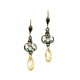 Champagne Dangles Chandelier Earrings by Anne Koplik