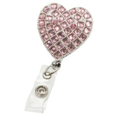 Rose Hearts on Fire Badge Holder or Lanyard