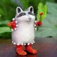 Huck Raccoon Mini Ornament by Patience Brewster