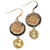Cloisonne Crop Circles Beaded Earrings